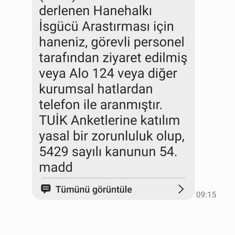 Türkiye İstatistik Kurumu Zorunlu Anket Baskısı Ve Tehdit