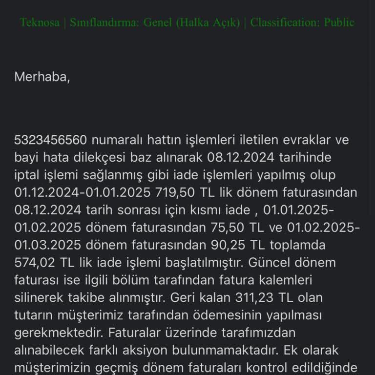 Vefat Eden Müşteriye Hatalı Fatura İşlemi