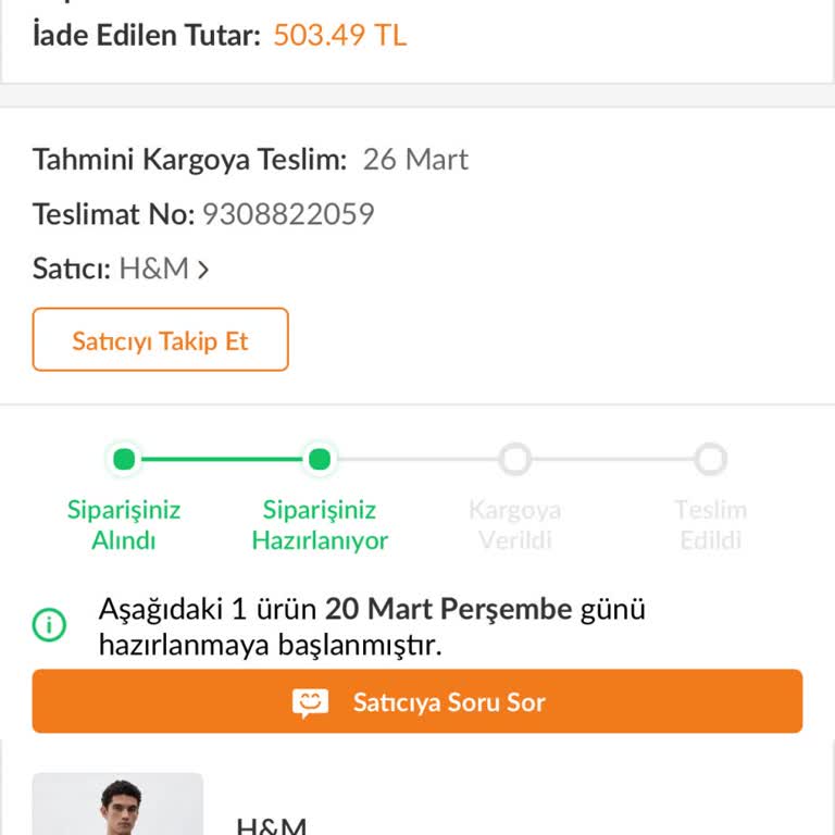 Trendyol'dan Sipariş İptali Veya Teslimat Sorunu