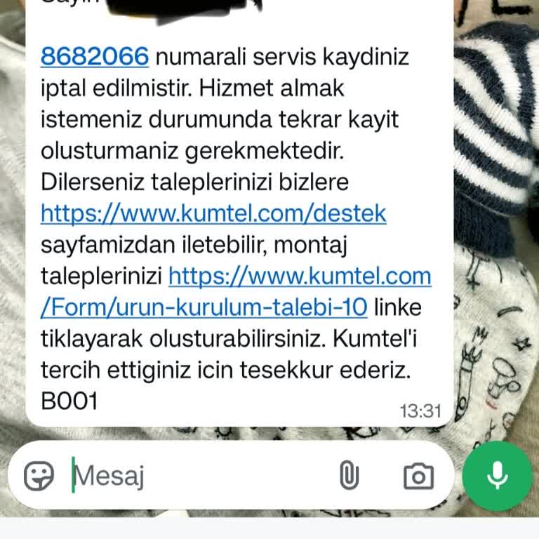 Kumtel Servisinin Hayal Kırıklığı