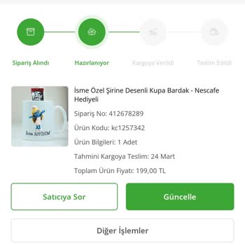 Sipariş Verilen Ürün Teslim Edilmiyor