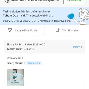 Sipariş Verilen Ürün Teslim Edilmiyor