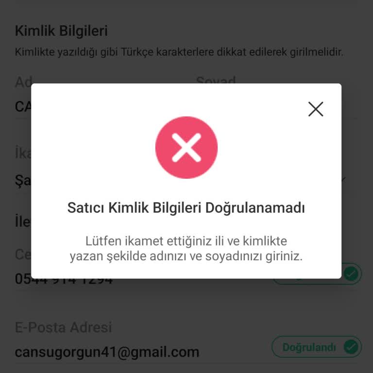 Satıcı Bilgileri Onaylanamıyor: Sürekli Uyarılar Ve Çözülmeyen Sorunlar