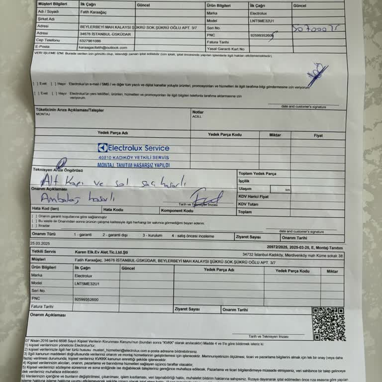 Yeni Alınan Buzdolabında Hasar Ve İlgisizlik