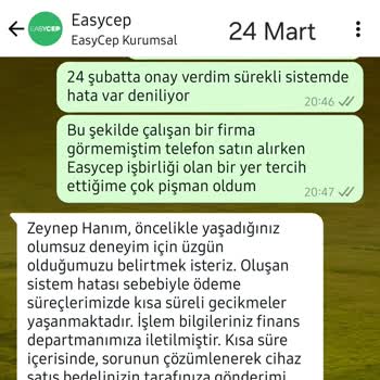 Easy Cep'in Ödeme Sözünü Tutmaması