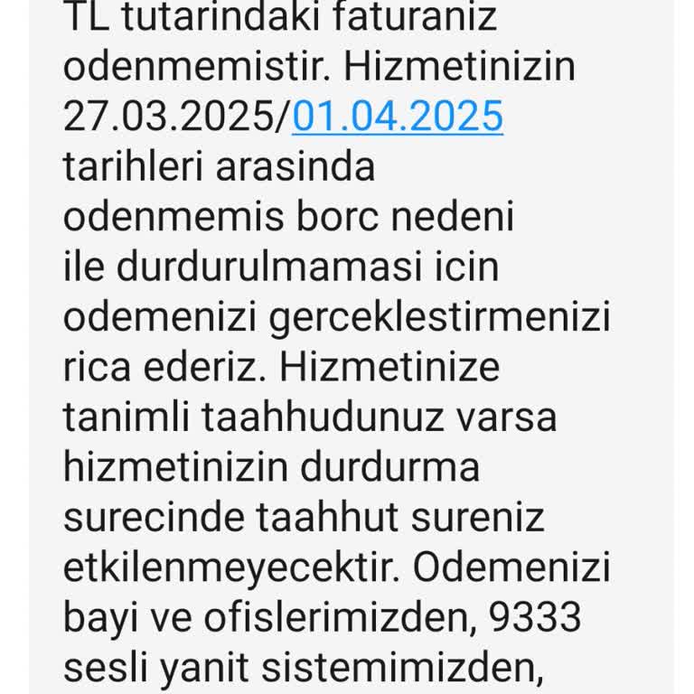Özensiz Hizmet: Erken Hat Kesintisi