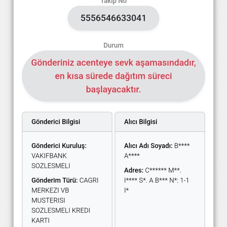 Kayıp Kredi Kartı Teslimatı Ve İletişim Sorunları