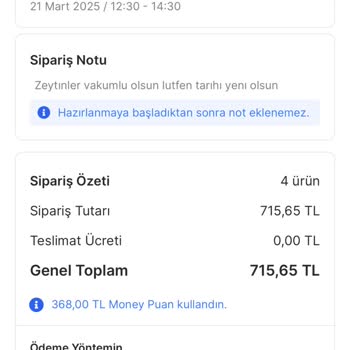 Eksik Ürün Ve Money Puan Sorunu