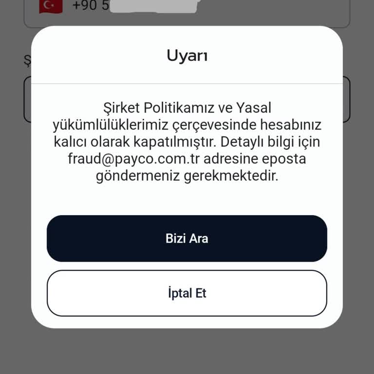 Payco Hesabımın Haksız Yere Kapatılması Ve Para İadesi Sorunu