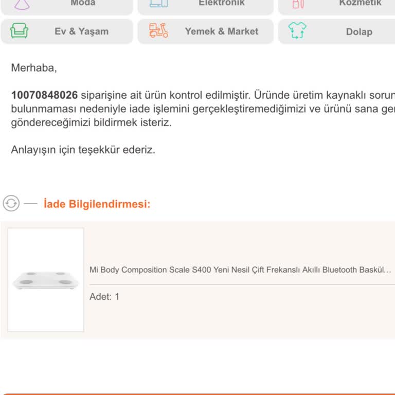 Kusurlu Ürün Ve Yetersiz Destek: Trendyol Hayal Kırıklığı