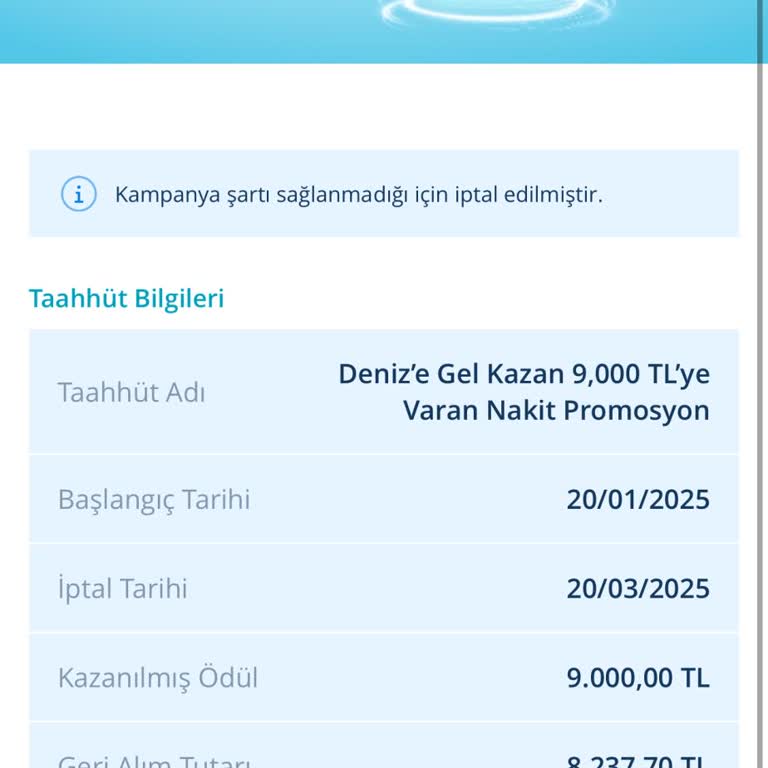 Denizbank Promosyon İptali Ve Hesap Kapatma Kararı
