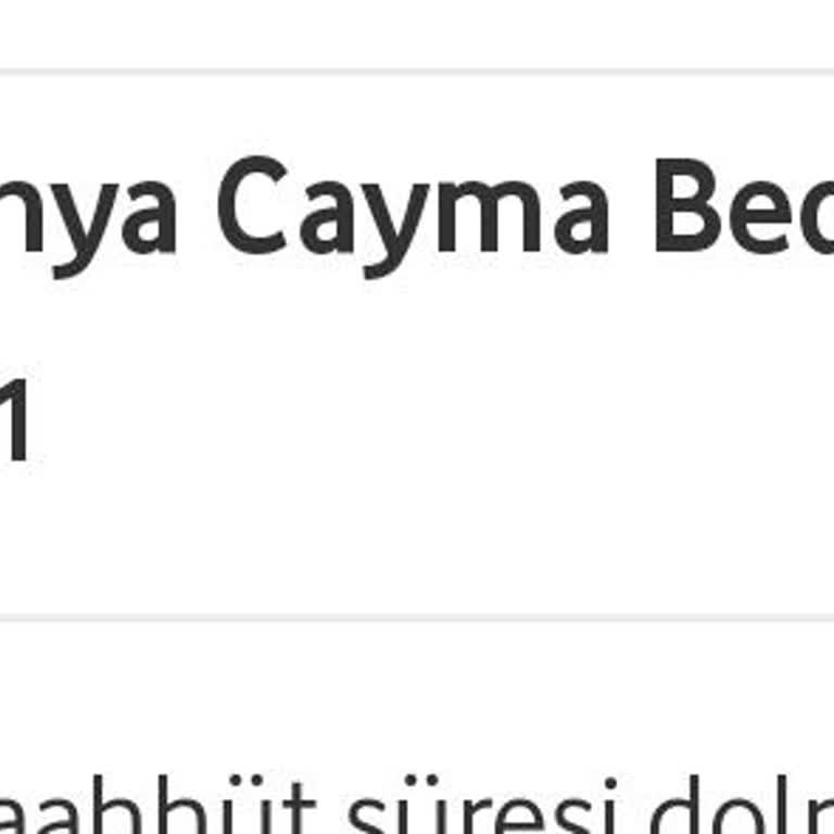 Vodafone Cihaz İptali Sonrası Cayma Bedeli Sorunu