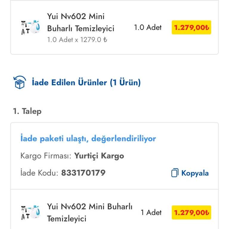 İade Kodu Sorunu Ve Mağduriyet