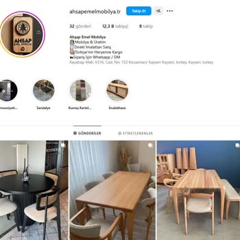 @ahsapemelmobilya.tr Instagram'da Mobilya Satıcısının Şüpheli Davranışı!