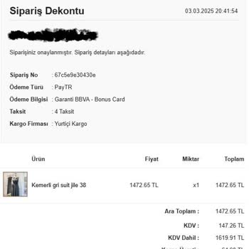 İade Edilmeyen Elbise İçin 23 Günlük Bekleyiş