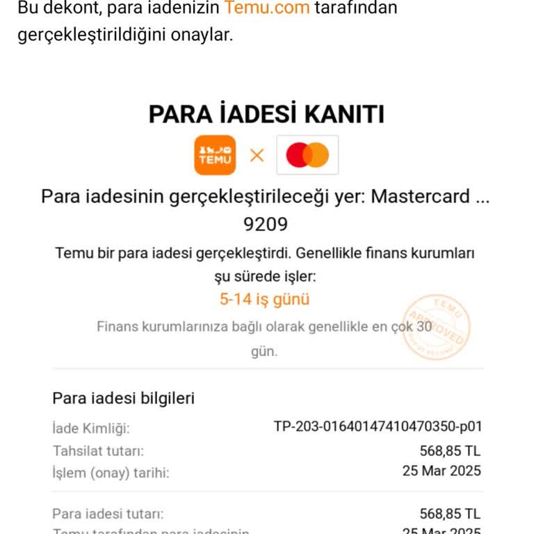 Yanlış Ücret İadesi Ve Destek Beklentisi