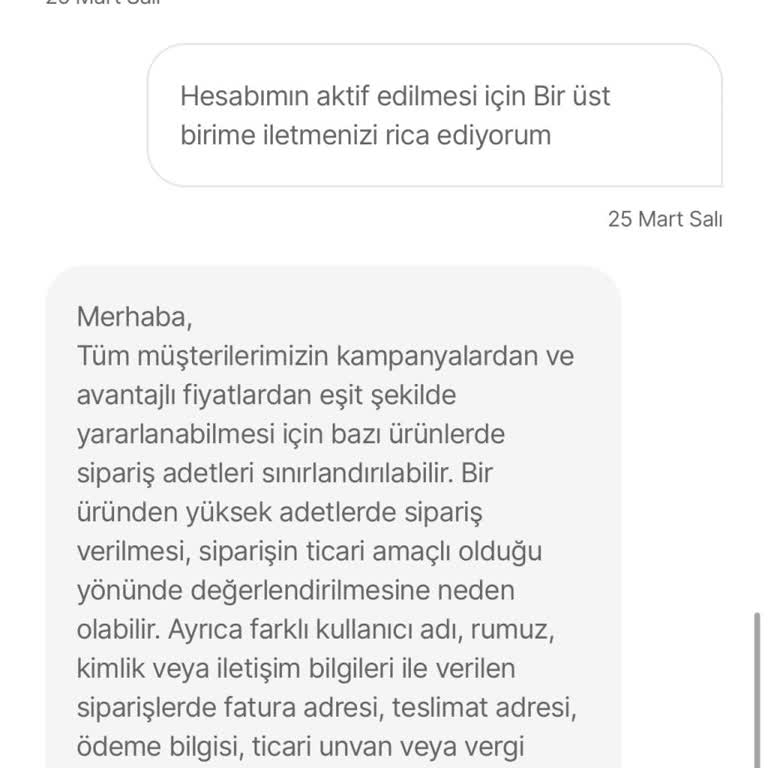 Hesabım Uyarı Olmadan Kapatıldı, Alışveriş Yapamıyorum