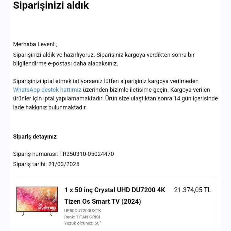 Samsung'un Teslimat Ve Müşteri Hizmetleri Sorunu