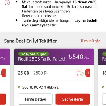 Vodafone'dan Taahhüt Süresi Sonrası Fahiş Fiyatlar Ve Zorunlu Geçiş Baskısı