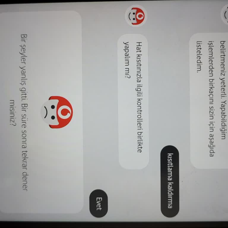 Vodafone'da Paket Yükledim, Kısıtlama Hala Kalkmadı