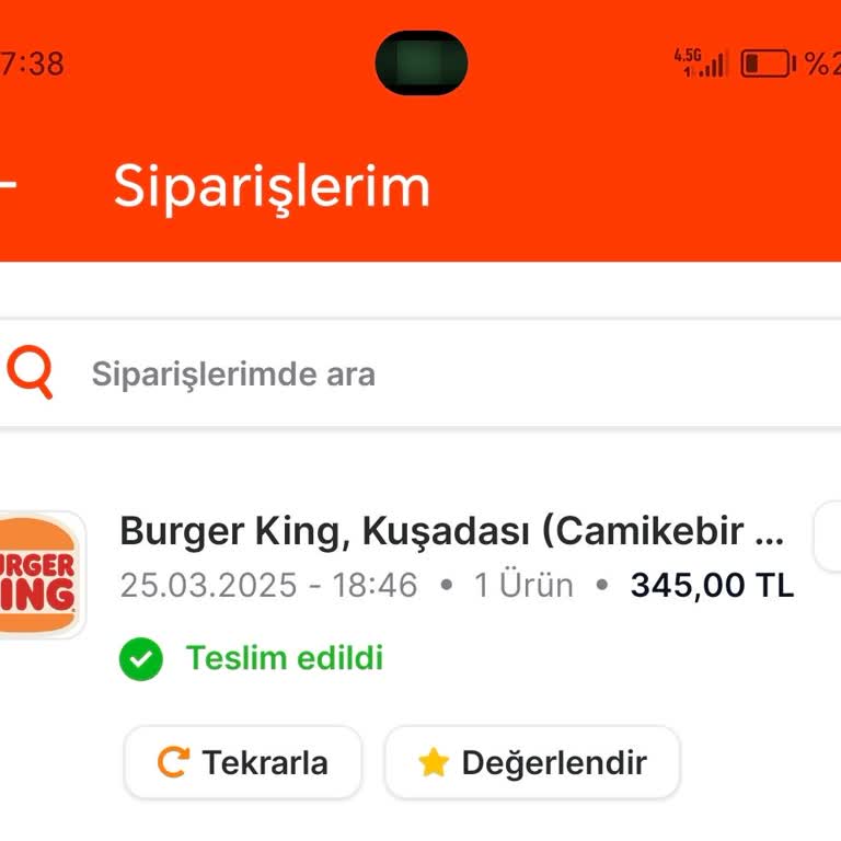 Burger King Siparişim Başkasına Teslim Edildi Ve Çözüm Sunulmadı