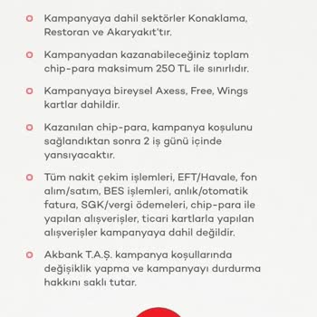 Kampanya Katılım Onayı Ve Çip Para Sorunu