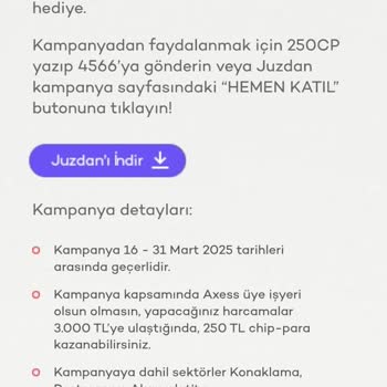 Kampanya Katılım Onayı Ve Çip Para Sorunu