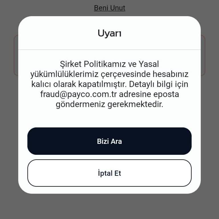 Hesabımın Ani Kapatılması Ve Ulaşılamayan Müşteri Hizmetleri