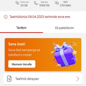 Vodafone Tarifemde Değişiklik Ve İletişim Sorunu