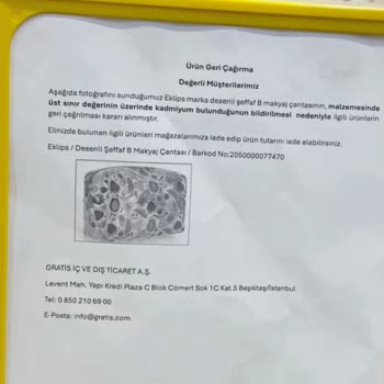 Sağlık Tehdidi: Gratis'ten Güven Sarsıcı Ürün