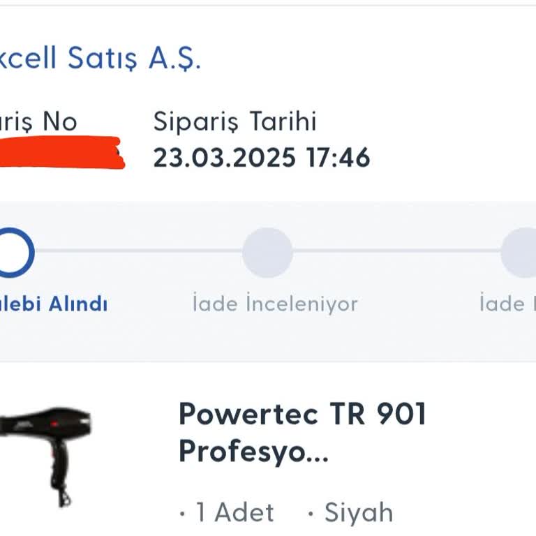 Turkcell Pasaj Powertec TR901 Fön Makinesi İade Sorunu Ve Performans Şikayeti