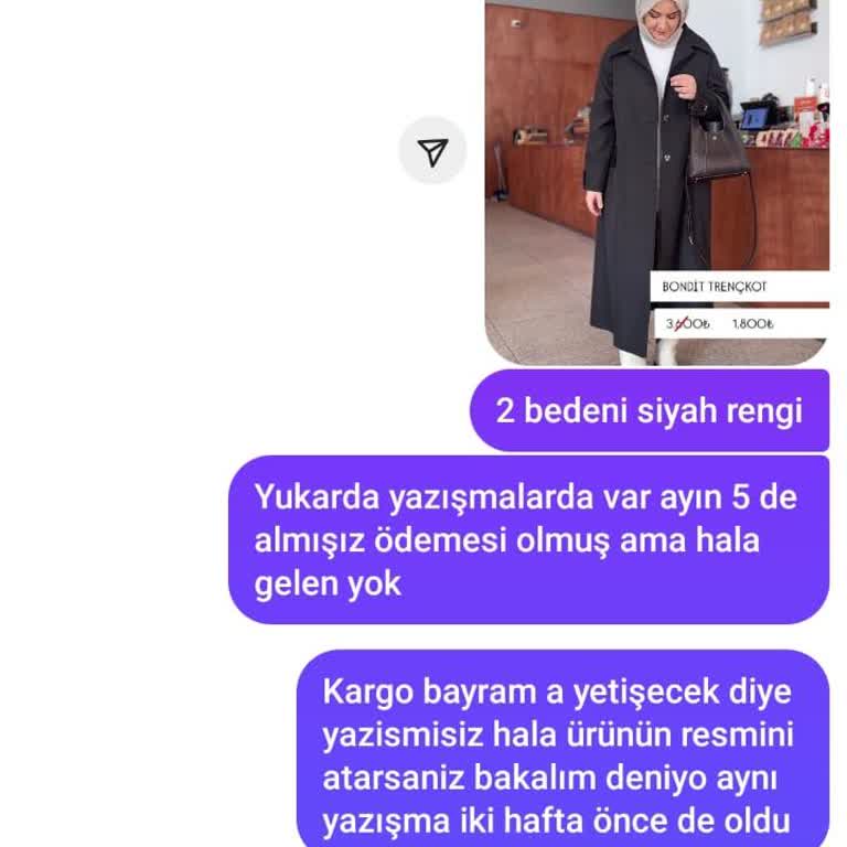 Siparişim Gelmiyor Ve Yanıltıcı Bilgilendirme
