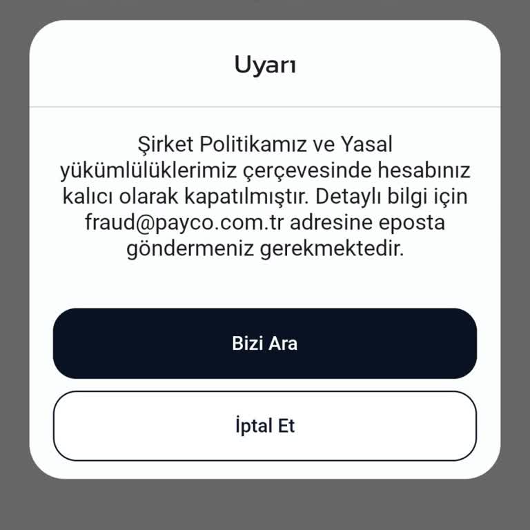 Payco Hesabım Durduk Yere Kapandı, Param İçeride Kaldı