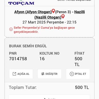 Görünmeyen Sefer: Biletimin Akıbeti Ne?