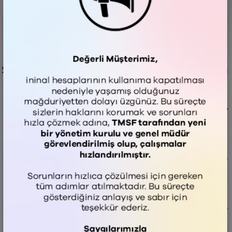 İninal Hesabında Bloke Edilen Paralar Ve Ulaşılamayan Müşteri Hizmetleri
