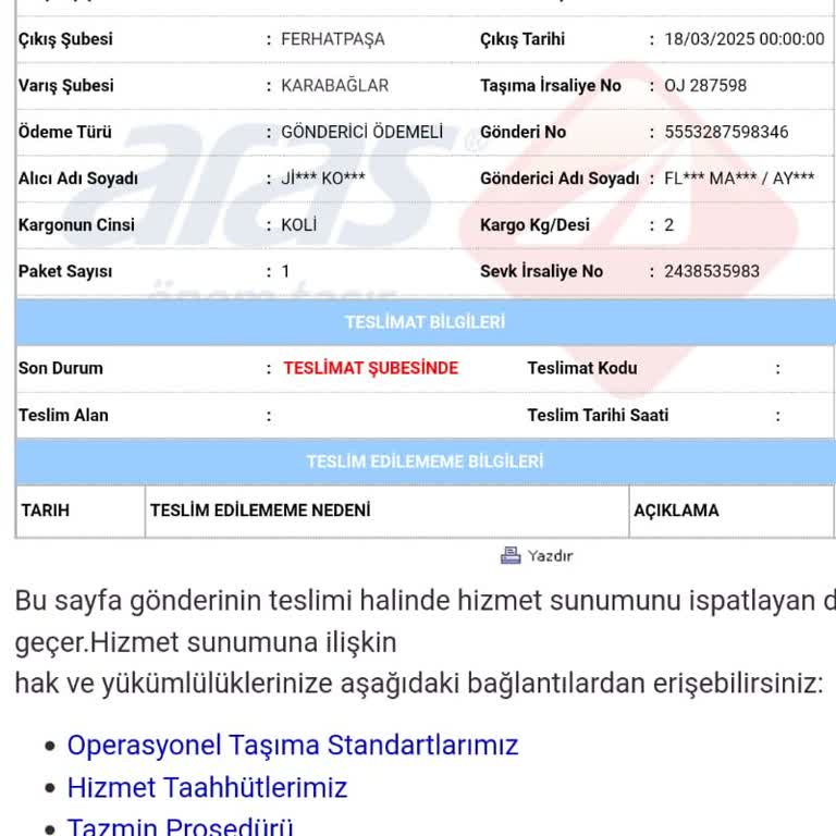 Aras Kargo'nun Teslimat Sorunları Ve Müşteri Mağduriyeti