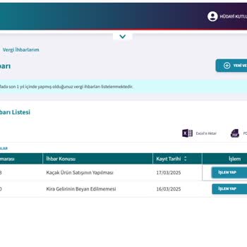 Vergi Dairesi İhbarına Yanıt Bekliyorum
