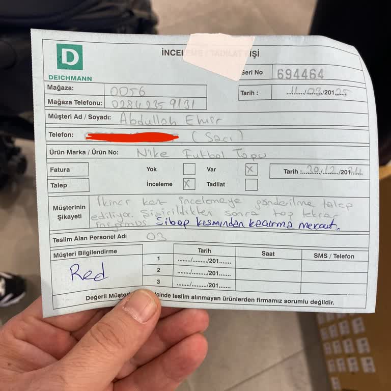 Garanti Kapsamında Çözülemeyen Nike Futbol Topu Sorunu