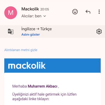 Aktivasyon Linki Sorunu