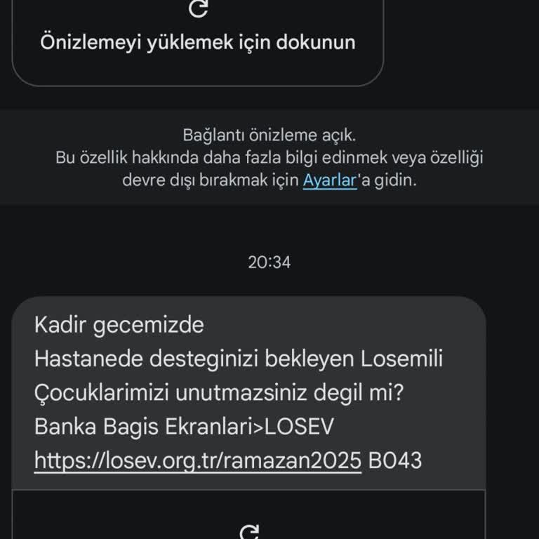 LÖSEV'den İstenmeyen Mesajlar