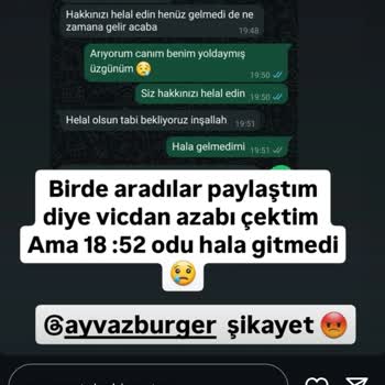 Geç Gelen Sipariş Ve İlgisiz Hizmet