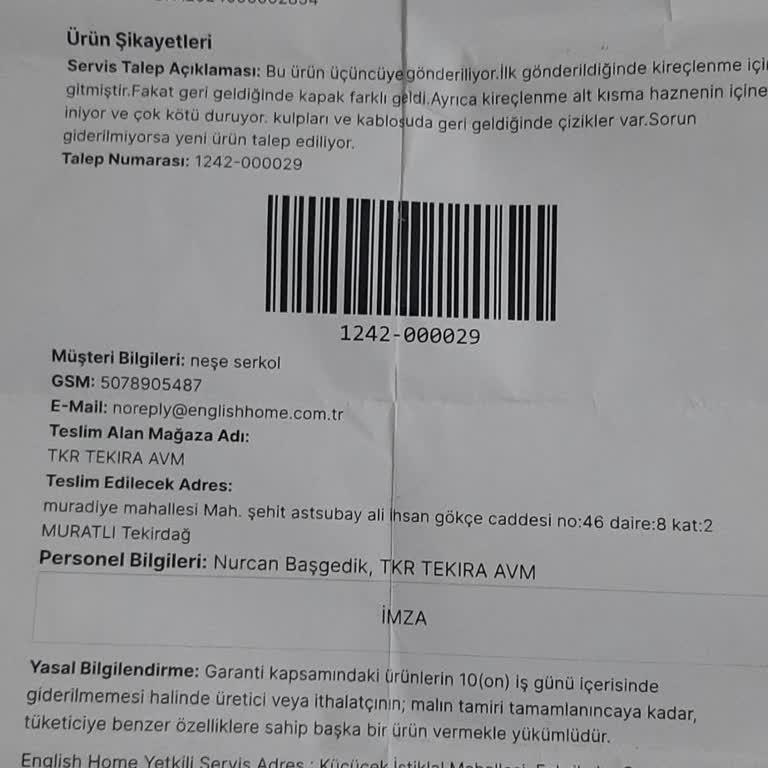 Küf Ve Kireçlenme Sorunu Çözülmeyen Çaycı