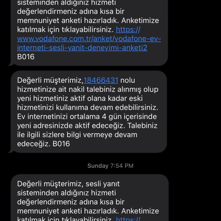 Vodafone Net Nakil Sürecinde Yaşanan Gecikme Ve İletişim Sorunları