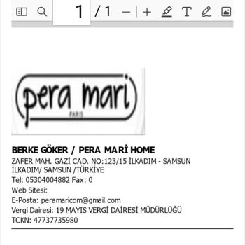 Pera Mari Home Kırık Ürünlerin Yenisini Göndermedi