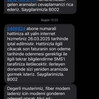 Yanlış SMS İle Modem İadesi Karmaşası