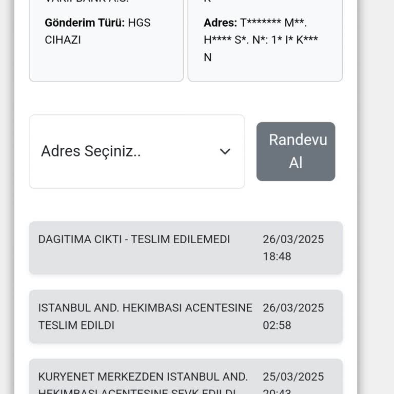 Geciken HGS Teslimatı Sorunu