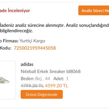 Trendyol'dan Aldığım Ayakkabının İade Süreci Sorunu