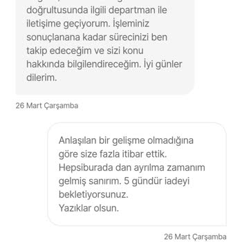 İade Sürecinde 6 Günlük Bekleyiş