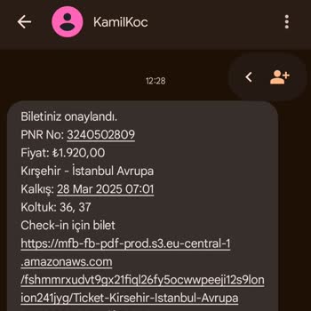 Kamil Koç Bilet İptali Mağduriyeti