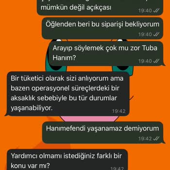 Sipariş İptali Ve Yetersiz Destek